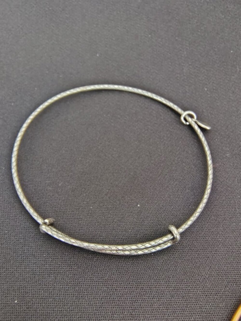 Alex and Ani Silver Textured Bangle Expandable 815